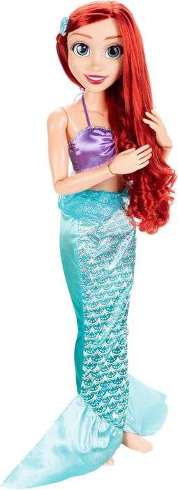 Disney Princess Ariel Doll Playdate by Jakks Pacific 32"/81 cm Tall and Poseable; My Size Articulated Doll in Greene Dress; Comes with Brush to Comb Her Long flowing Hair