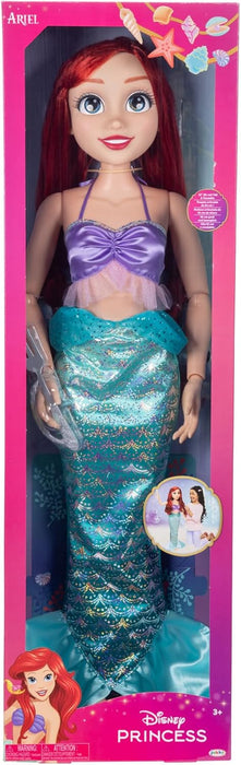 Disney Princess Ariel Doll Playdate by Jakks Pacific 32"/81 cm Tall and Poseable; My Size Articulated Doll in Greene Dress; Comes with Brush to Comb Her Long flowing Hair