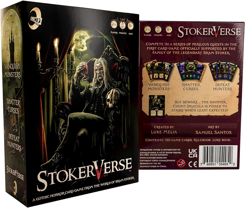 Iconiq Studios Stokerverse - card game - gothic Horror - Bram Stoker - Dracula - easy to learn - fun & strategic - easy to play