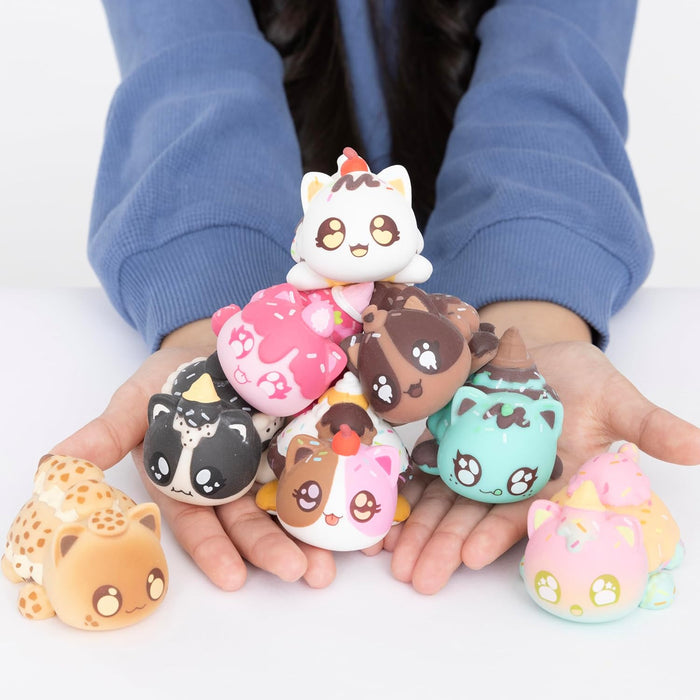 Aphmau MeeMeow Mystery Squishy Figures; Serie 3- IJs; Blind Box, 1 van 8 Mogelijke Ice Cream MeeMeows, Officiële Merch