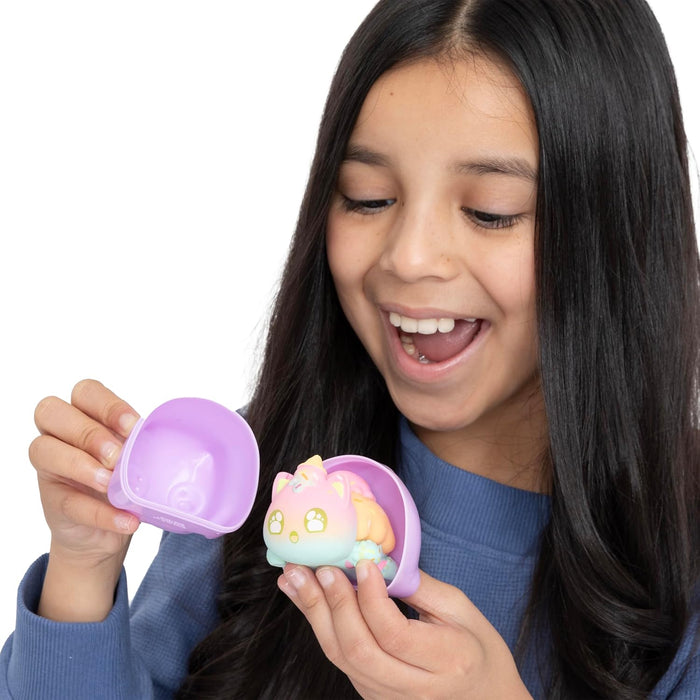 Aphmau MeeMeow Mystery Squishy Figures; Serie 3- IJs; Blind Box, 1 van 8 Mogelijke Ice Cream MeeMeows, Officiële Merch