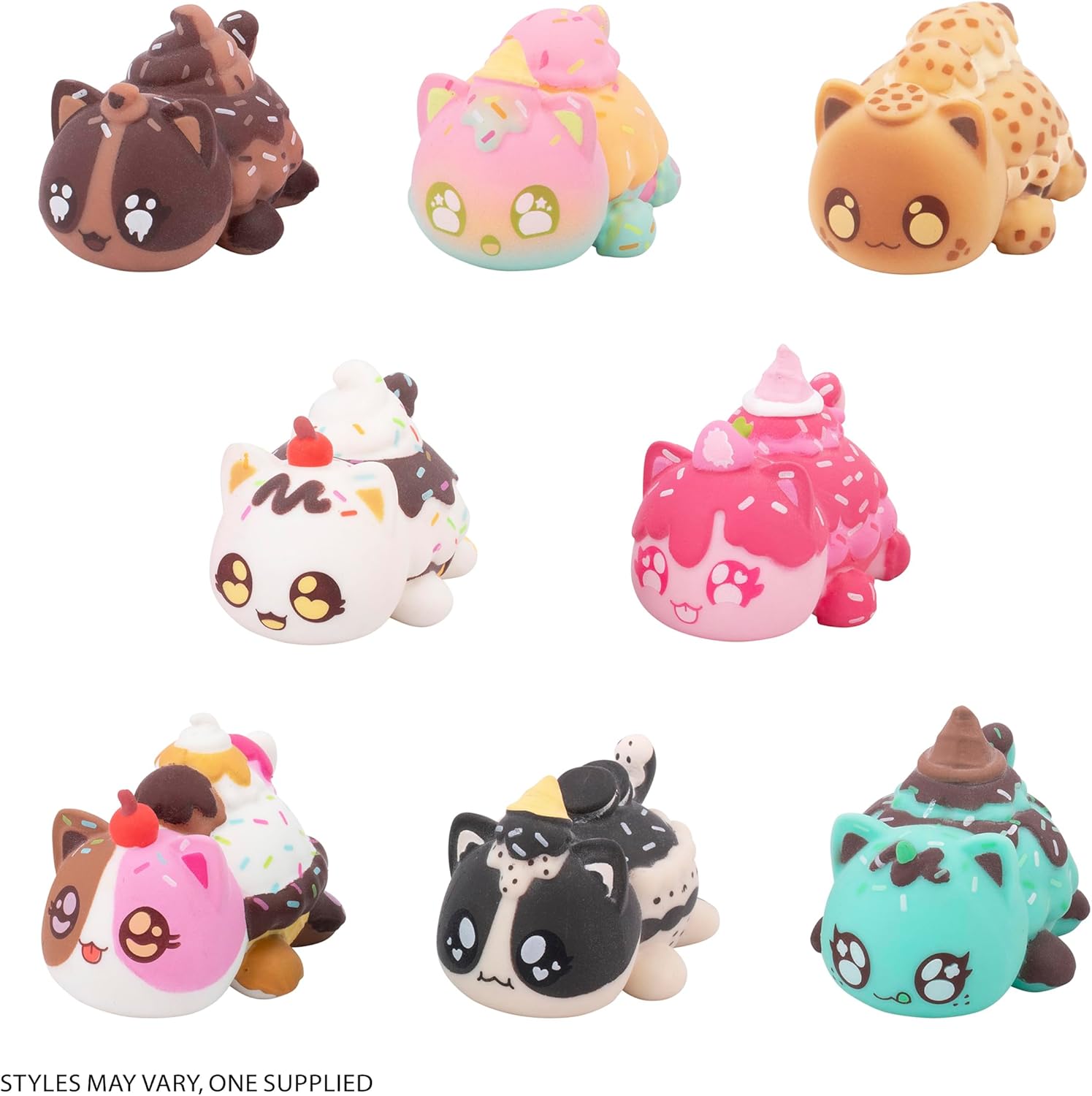 Aphmau MeeMeow Mystery Squishy Figures; Serie 3- IJs; Blind Box, 1 van 8 Mogelijke Ice Cream MeeMeows, Officiële Merch