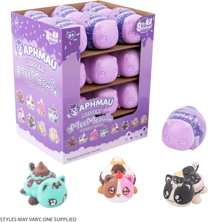 Aphmau MeeMeow Mystery Squishy Figures; Serie 3- IJs; Blind Box, 1 van 8 Mogelijke Ice Cream MeeMeows, Officiële Merch