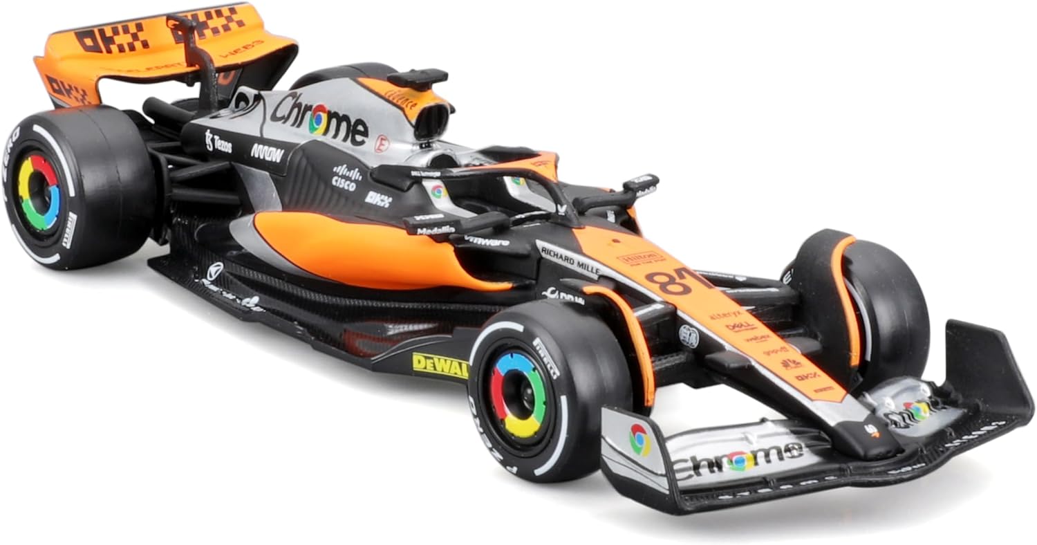 Bburago Formula 1 F1 MCLAREN MCL60 PIASTRI (2023) - 1:43 Scale - Die-Cast Rreplica Collectible Race Car, Black