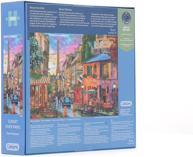 Gibsons Puzzle 1000 pièces : Coucher de Soleil Sur Paris