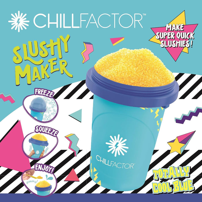 Chill Factor Colour Shock slushy maker Totally Cool Blue- Reusable slushy maker cup, homemade slushies. Squeeze cup slushy maker Kitchen toys