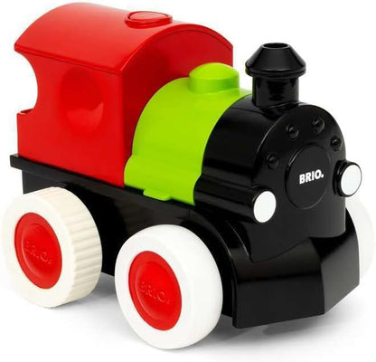 BRIO Push & Go Battery Powered Steaming Toy Train for Toddlers Age 18 Months Up - Safe to Touch Steam