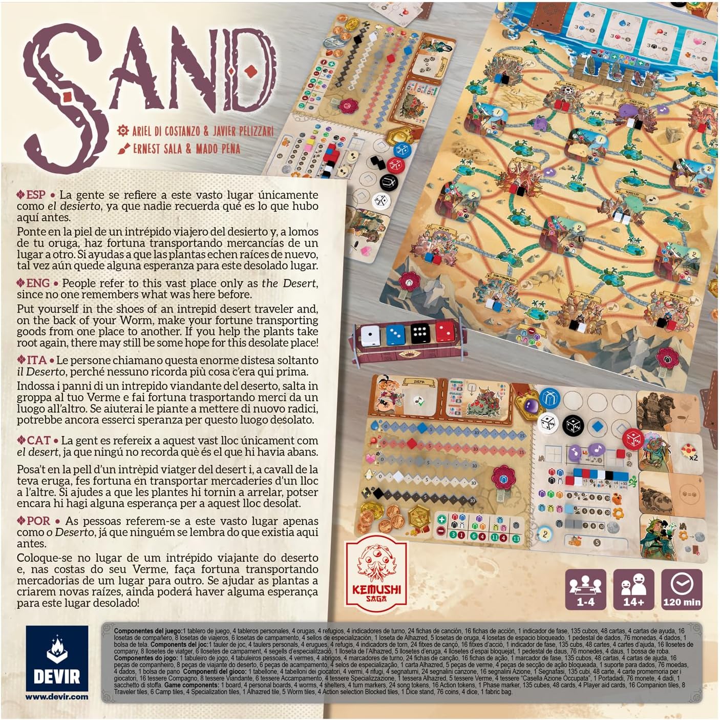 Sand by Devir, Strategy Board Game, for 1 to 4 Players and Ages 14+