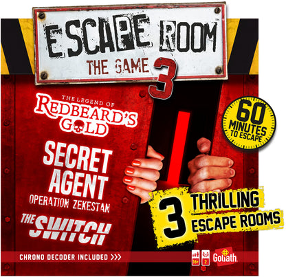 Escape Room: The Game - Vol. 3 | 3 Thrilling Escape Rooms in Your Own Home! | Board Games for Adults | For 3-5 Players | Ages 16+