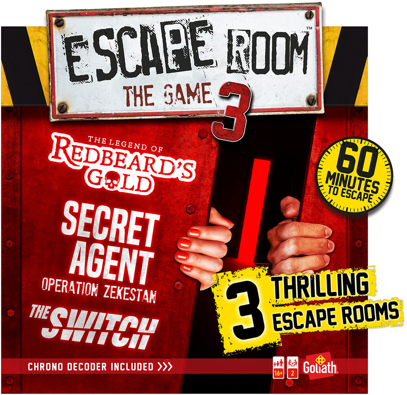 Escape Room: The Game - Vol. 3 | 3 Thrilling Escape Rooms in Your Own Home! | Board Games for Adults | For 3-5 Players | Ages 16+