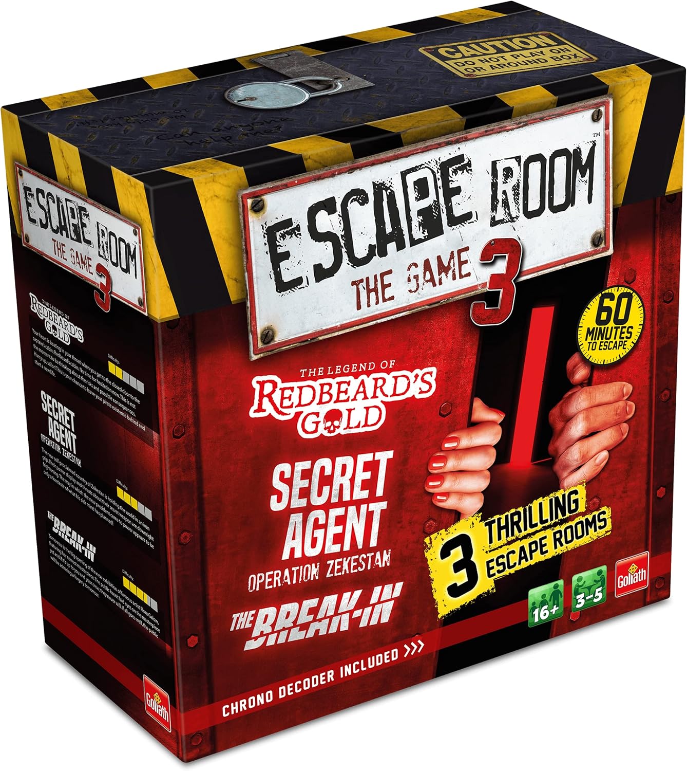 Escape Room: The Game - Vol. 3 | 3 Thrilling Escape Rooms in Your Own Home! | Board Games for Adults | For 3-5 Players | Ages 16+
