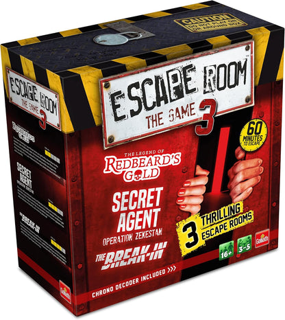 Escape Room: The Game - Vol. 3 | 3 Thrilling Escape Rooms in Your Own Home! | Board Games for Adults | For 3-5 Players | Ages 16+