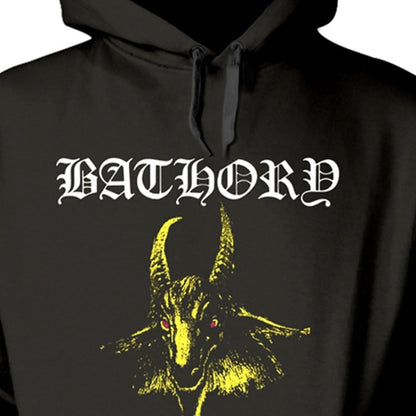 Bathory Goat Band Logo Pullover Hoodie M Black