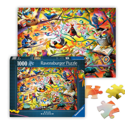 Ravensburger Busy Birdies 1000 Piece Jigsaw Puzzle | Unique Piece Design | Softclick Technology | Ideal Gift for Puzzle Enthusiasts