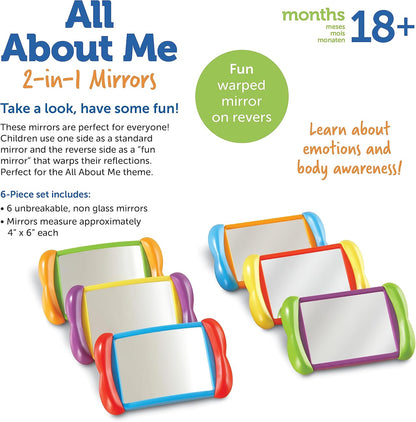 Learning Resources Miroirs 2 en 1 All About Me (Jeu de 6