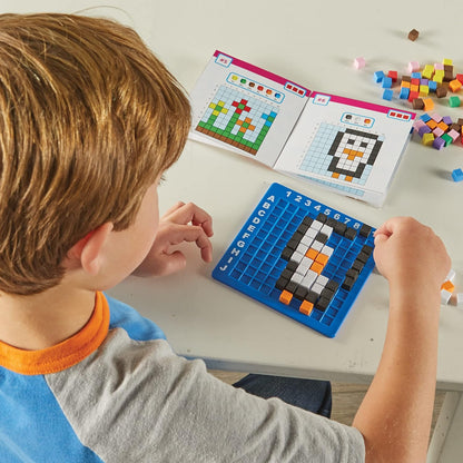Learning Resources STEM Explorers Pixel Art Challenge, 402 Pieces, Ages 5+, STEM Toys For Kids, Coding Basics For Kids, STEM Activities For Classroom