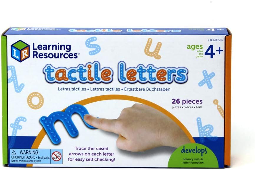 Learning Resources- Set de Letras táctiles, Color (LSP0192-UK