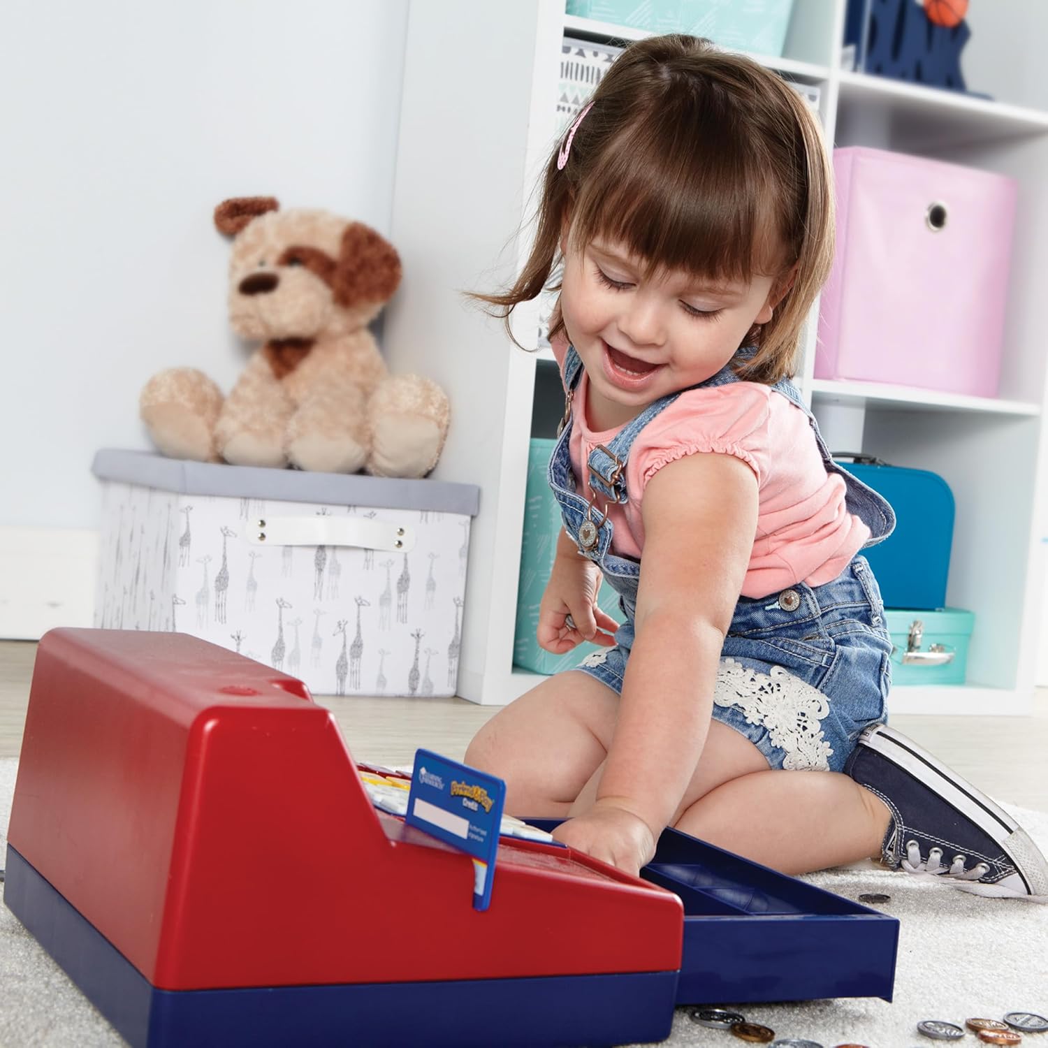 Learning Resources Caja registradora calculadora con Dinero del Reino Unido de Juguete Pretend & Play