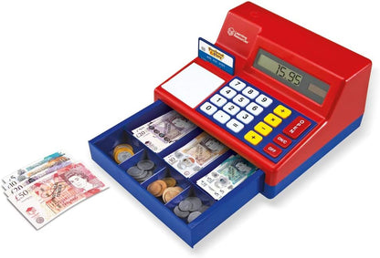 Learning Resources Caja registradora calculadora con Dinero del Reino Unido de Juguete Pretend & Play