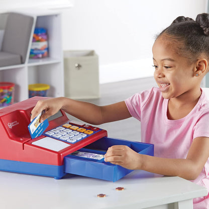 Learning Resources Caja registradora calculadora con Dinero del Reino Unido de Juguete Pretend & Play