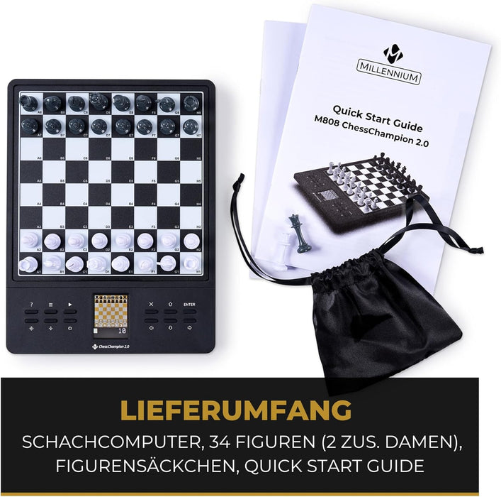 Millennium Chess Champion 2.0 M808 - Chess Computer, Trainer & Playmate for Ages 8+