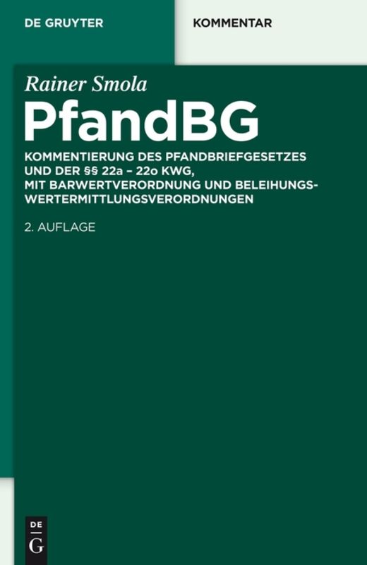 Pfandbriefgesetz (De Gruyter Kommentar) (German Edition