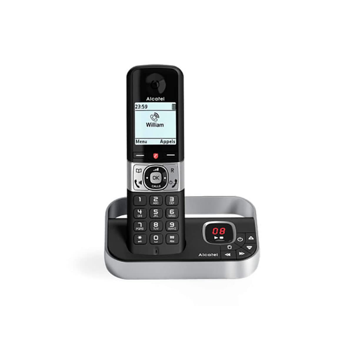Alcatel Teléfono inalámbrico DECT F890 Voice Negro/Plata