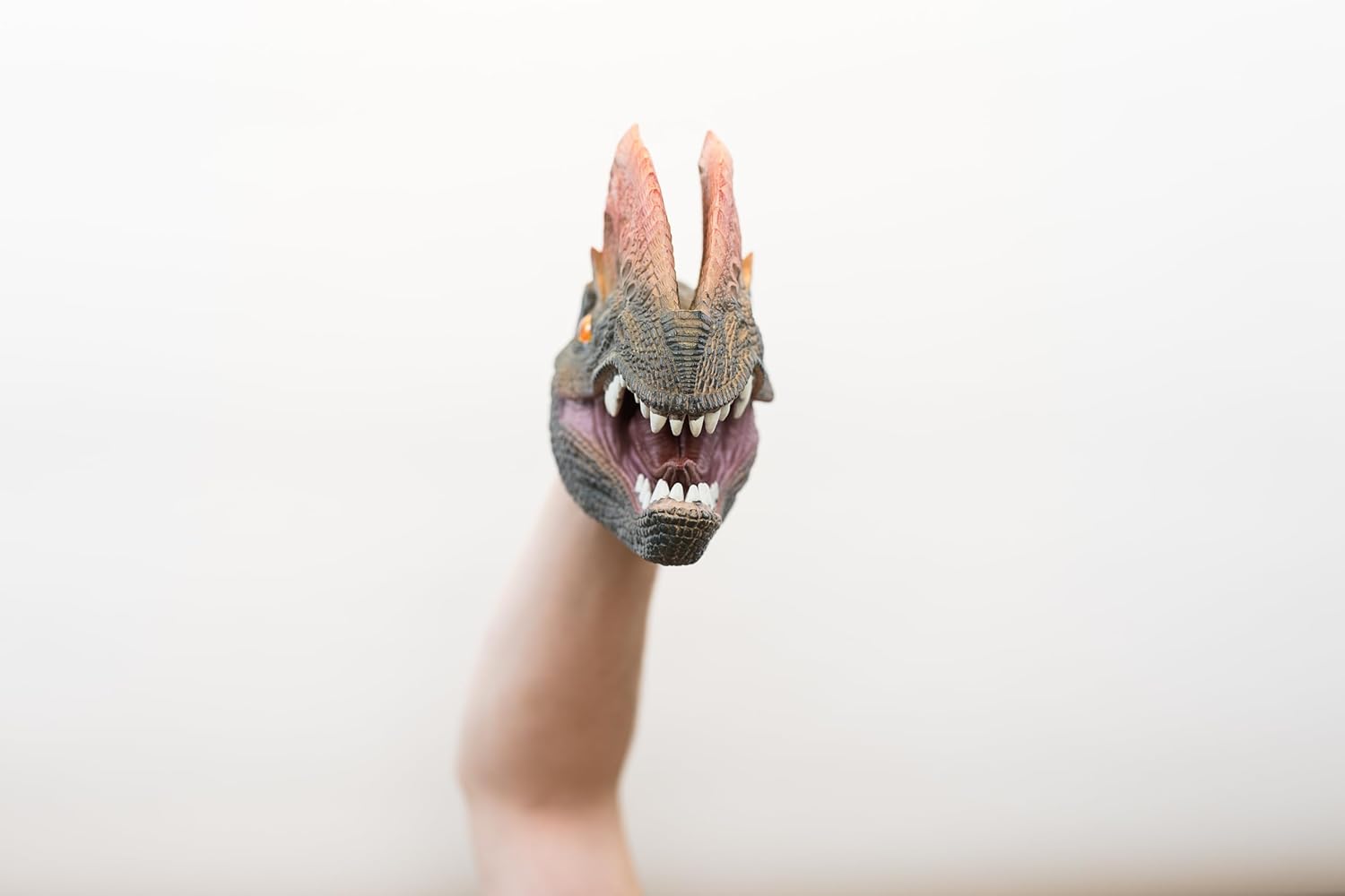 Wild Thingz Hand Puppet - Dilophosaurus, Green