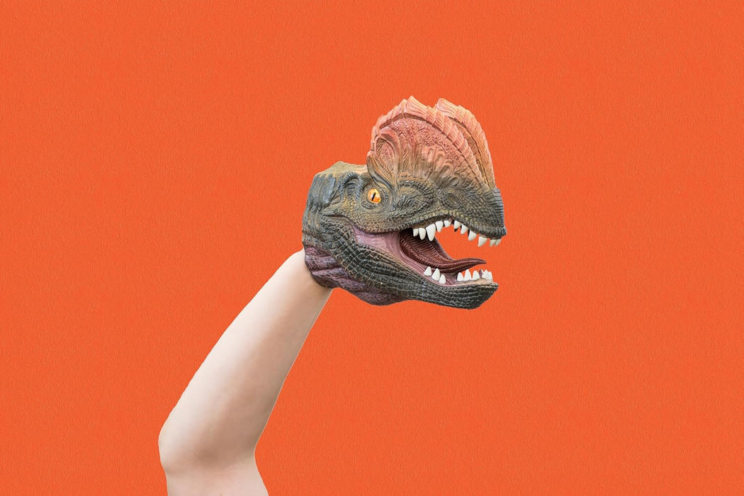 Wild Thingz Hand Puppet - Dilophosaurus, Green