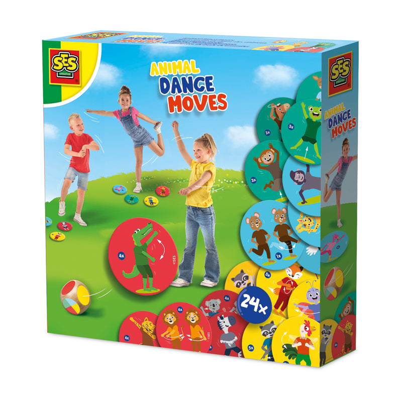 SES Creative 02343 Animal Dance Moves - Creative Play Kit for Kids Aged 3+ - Fun Movement Game -Create Your Own Dance Moves - 24 Unique Animal Cards - Encourages Physical Activity and Imagination