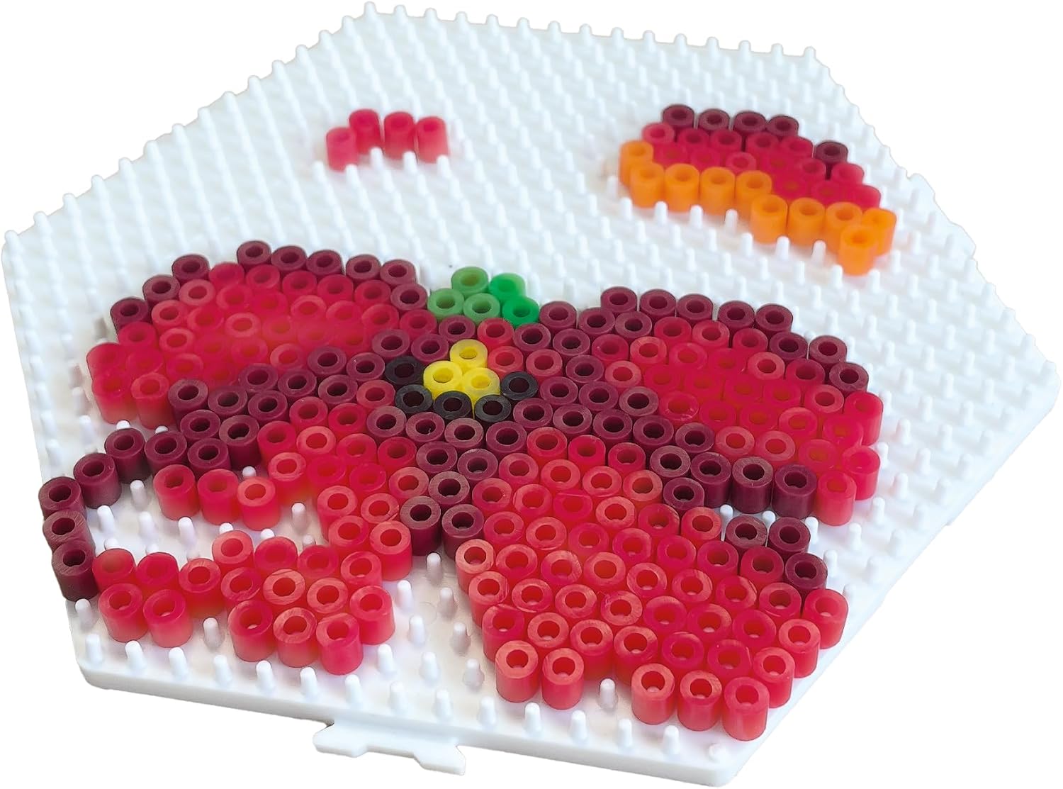 SES Creative 06025 Beedz Art Mini Flower Bouquet - Create 3D Flowers with Tape and Ironing Beads - Includes Pegboard and 1600 Beads