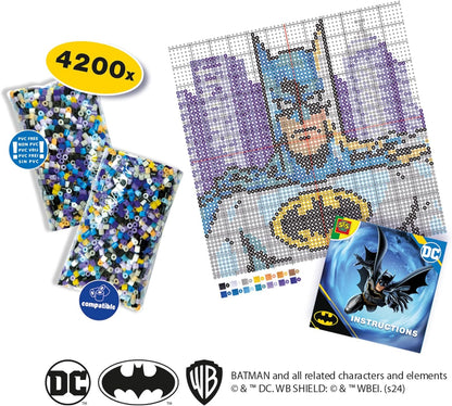 SES Creative 09362 Beedz Art - DC Batman - Create a Batman Portrait with Ironing Beads - Includes Poster Template - 4200 Beads