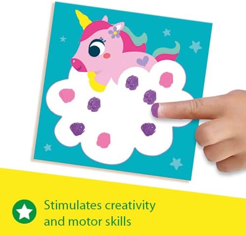 SES Creative 14446 My First Fingerprint Paint Fantasy Figures - Creative Play Kit for Kids Aged 1+ - Safe Materials - Create Fantasy Figures with 10 Easy-to-Clean Finger Paints