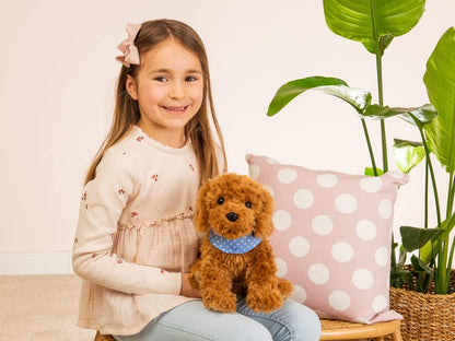 Teddy Hermann 91977 Goldendoodle Poodle Dog Sitting 30 cm Cuddly Toy Plush Toy with Recycled Filling