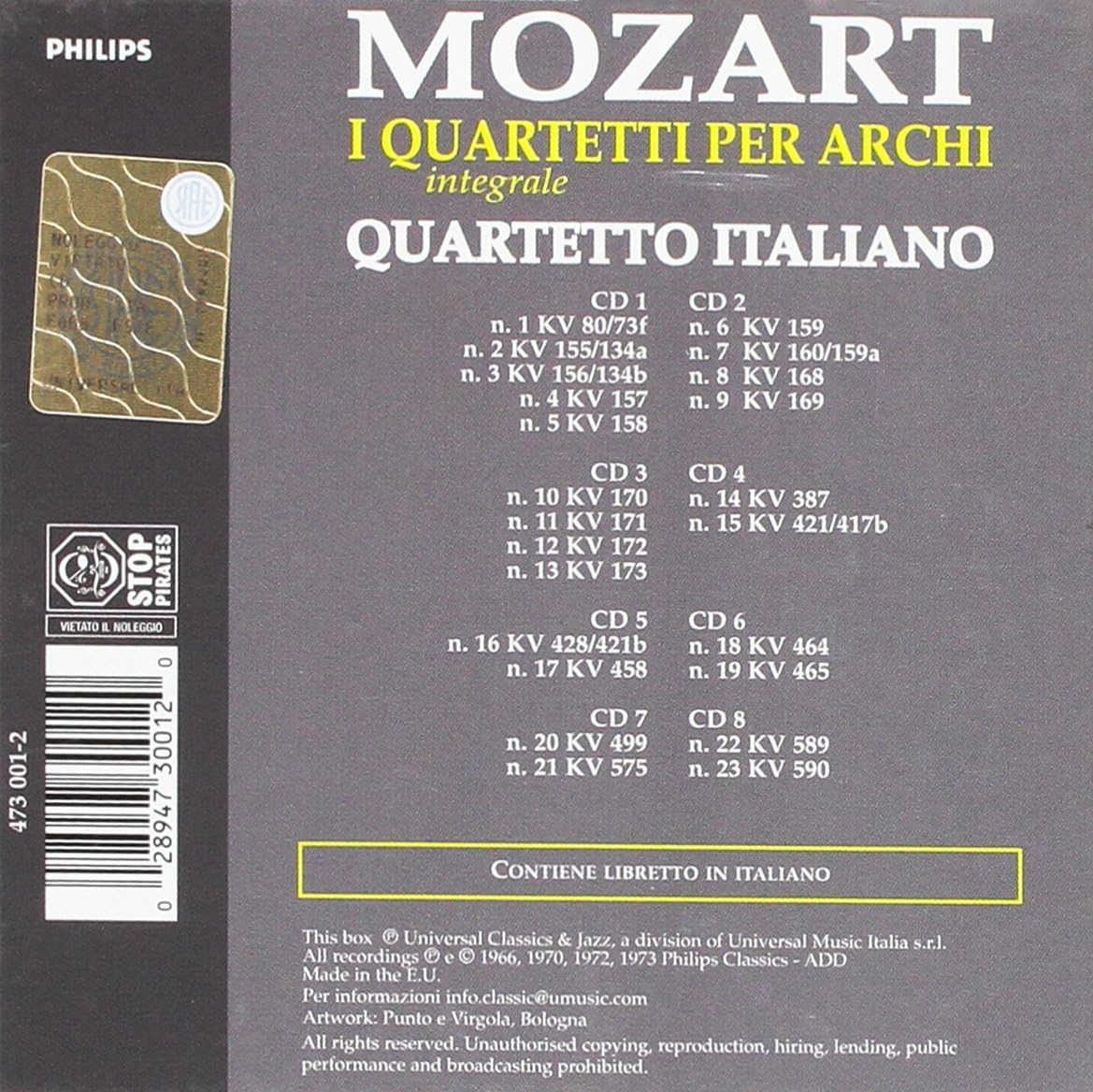 Quartetti Completi 1-23