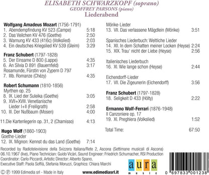Liederabend (Mozart, Wolf, Schubert, Schumann, Wolf-Ferrari