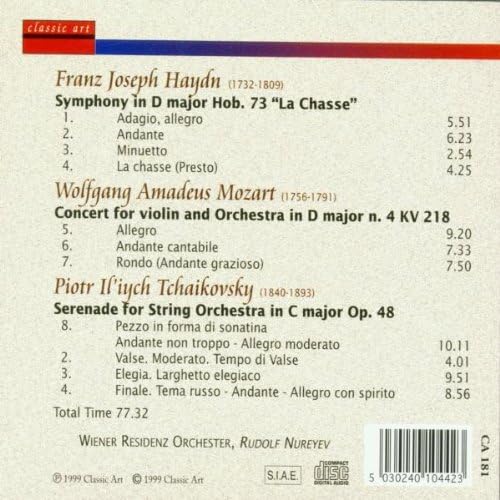Symphony In D Major ``La Chasse`` / Violin Concerto In D Major No. 4 Kv 218 / S
