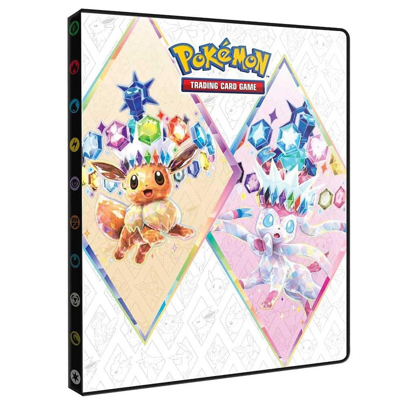 Ultra PRO Scarlet & Violet 9-Pocket Portfolio for Pokémon Cards - Full Art Cover of Terestallized Eevee, Sylveon, Jolteon, Flareon, Vaporeon Design - Holds 252 Pokemon Cards or Standard Size Cards