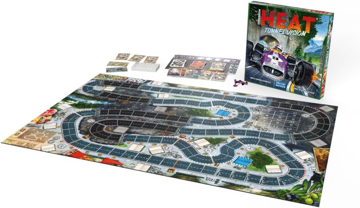 Days of Wonder | Heat - Tunnel Vision | Pedal to the Metal Expansion | Board Game | Ages 10+ | 1-6 Players | 60+ Minutes Playing Time