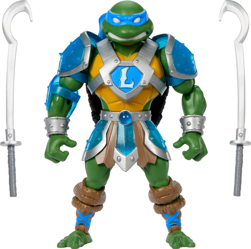 Masters of the Universe Origins Turtles of Grayskull Leonardo Reptile Wars Posable Action Figure, Teenage Mutant Ninja & MOTU Crossover Hero Leo Toy, JBN03