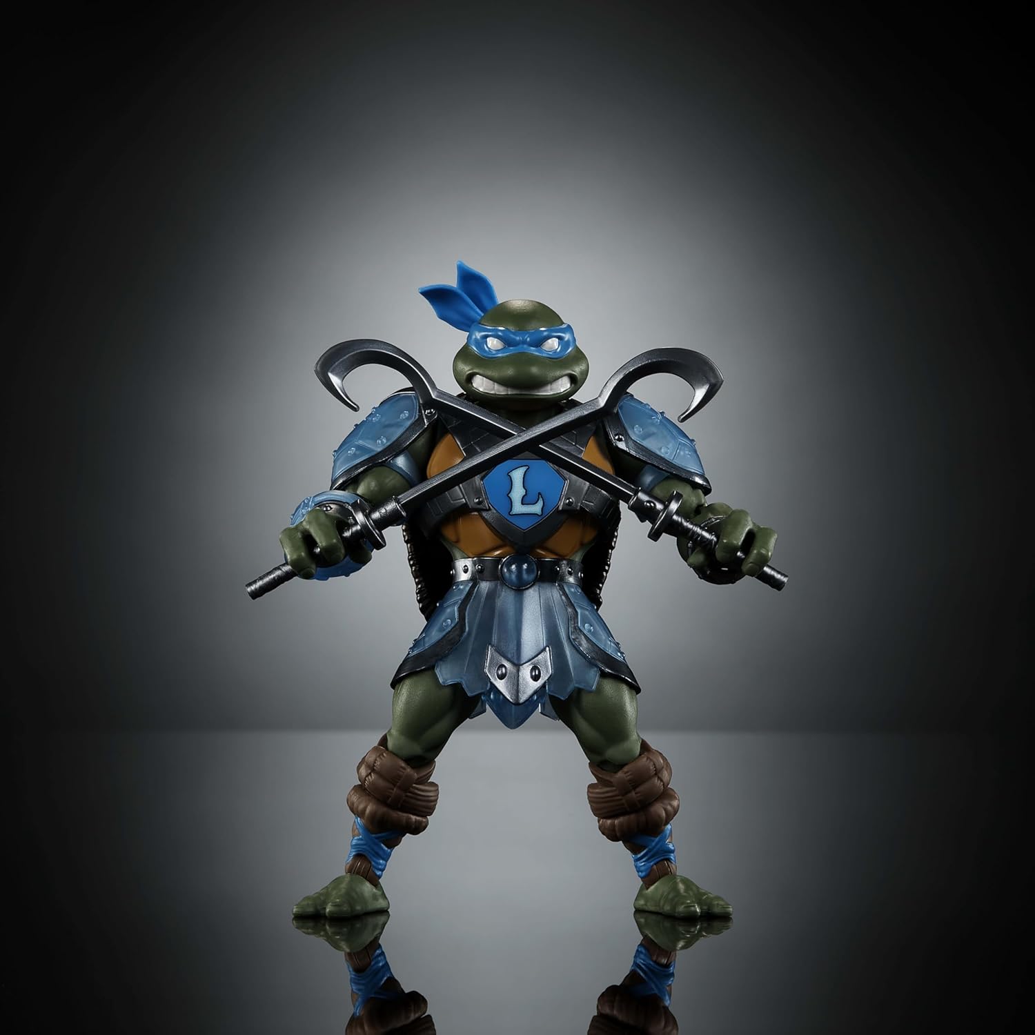Masters of the Universe Origins Turtles of Grayskull Leonardo Reptile Wars Posable Action Figure, Teenage Mutant Ninja & MOTU Crossover Hero Leo Toy, JBN03