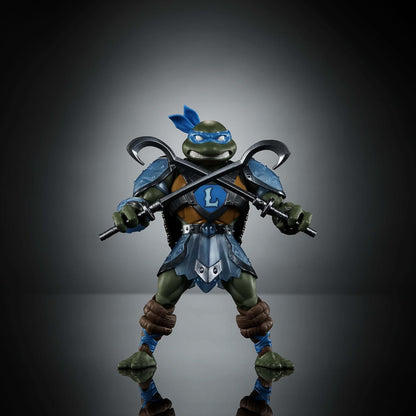 Masters of the Universe Origins Turtles of Grayskull Leonardo Reptile Wars Posable Action Figure, Teenage Mutant Ninja & MOTU Crossover Hero Leo Toy, JBN03