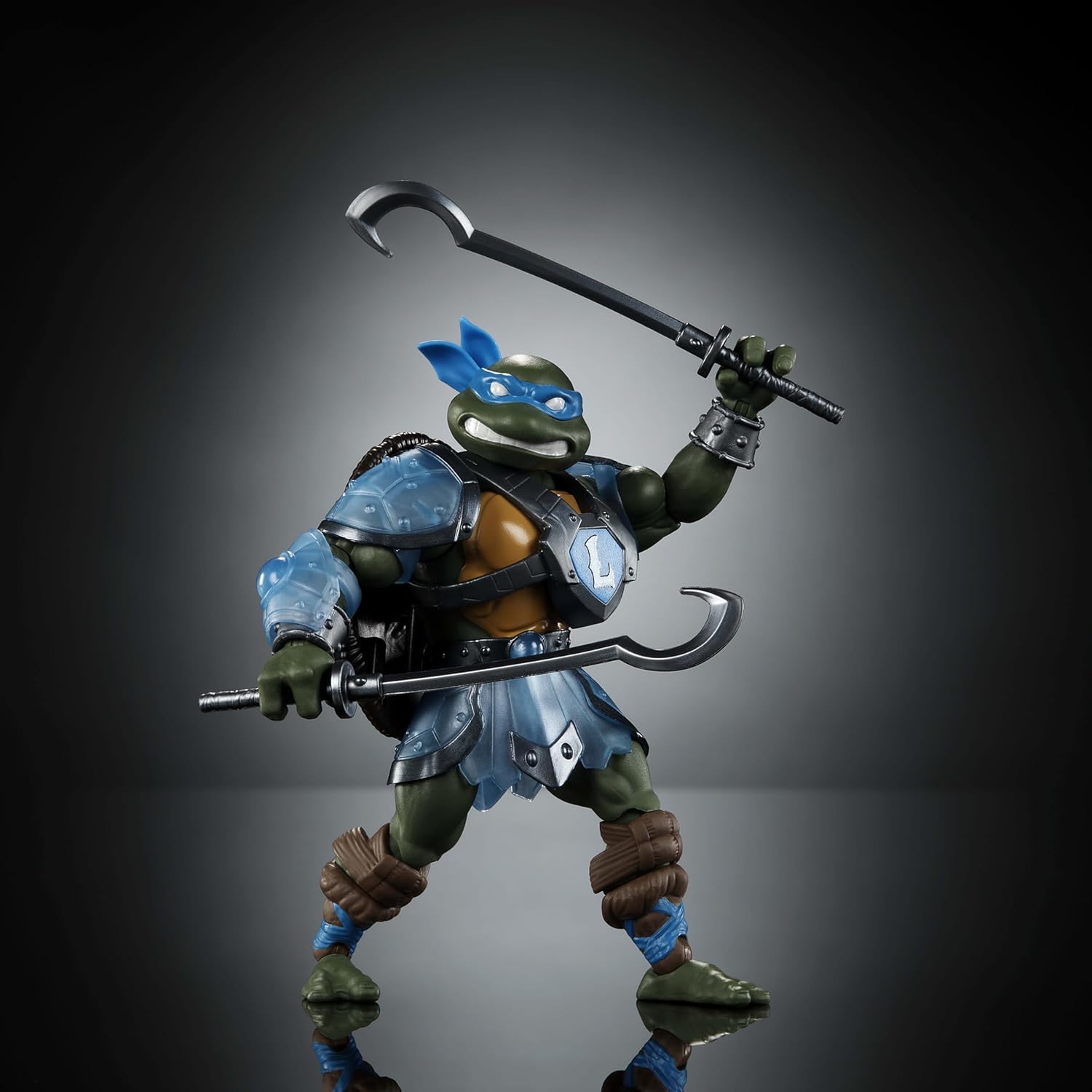 Masters of the Universe Origins Turtles of Grayskull Leonardo Reptile Wars Posable Action Figure, Teenage Mutant Ninja & MOTU Crossover Hero Leo Toy, JBN03