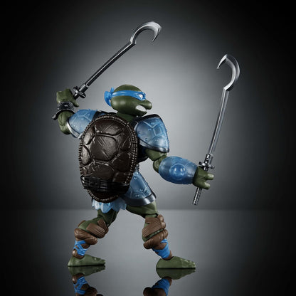 Masters of the Universe Origins Turtles of Grayskull Leonardo Reptile Wars Posable Action Figure, Teenage Mutant Ninja & MOTU Crossover Hero Leo Toy, JBN03