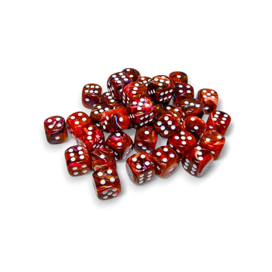 Symphony Festive Dice with White Pips D6 12mm (1/2in) Pack of 36 Dice Chessex