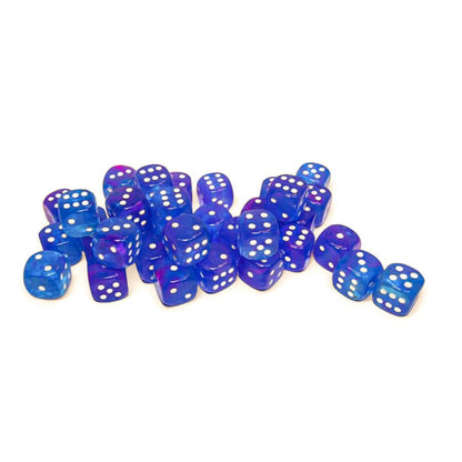Aura Nebula Luminary Dice with White Pips D6 12mm (1/2in) Pack of 36 Chessex