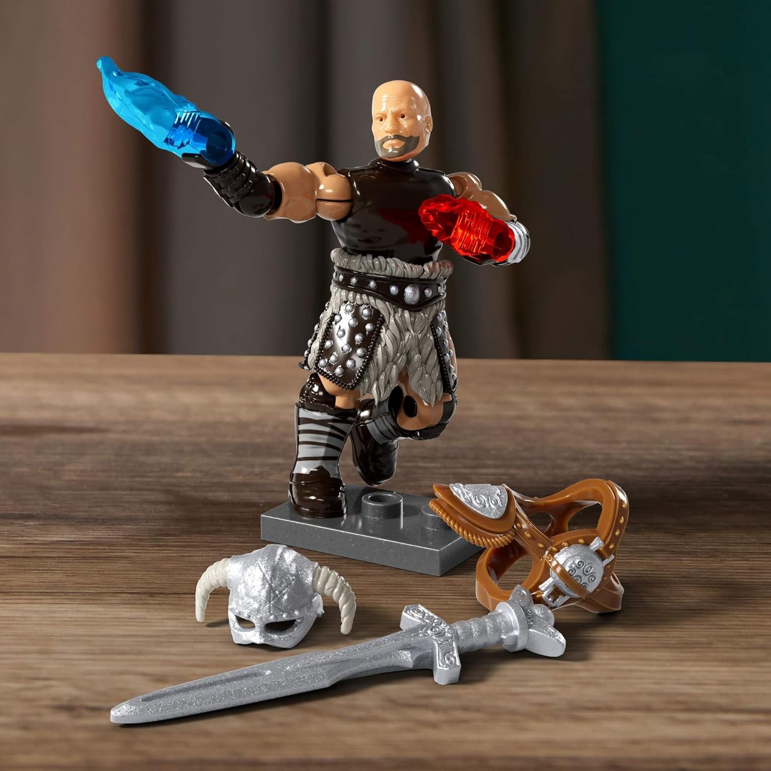 MEGA Skyrim Alduin Le Dévoreur de Mondes, figurine à construire de 619 pièces avec 1 personnage Dragonborn pour les collectionneurs, HXR98
