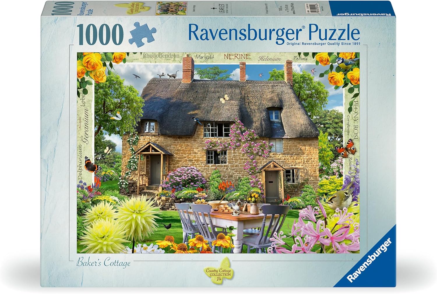 Ravensburger - Puzzle Casita del Panadero, 1000 Piezas para Adultos, Pegamento para Enmarcar, Rompecabezas, Regalos, 70x50 cm
