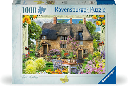 Ravensburger - Puzzle Casita del Panadero, 1000 Piezas para Adultos, Pegamento para Enmarcar, Rompecabezas, Regalos, 70x50 cm