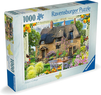 Ravensburger - Puzzle Casita del Panadero, 1000 Piezas para Adultos, Pegamento para Enmarcar, Rompecabezas, Regalos, 70x50 cm